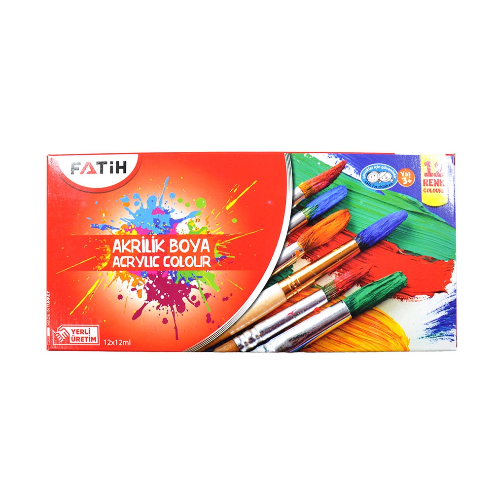 Fatih Akrilik Boya 12 ML 12 Renk