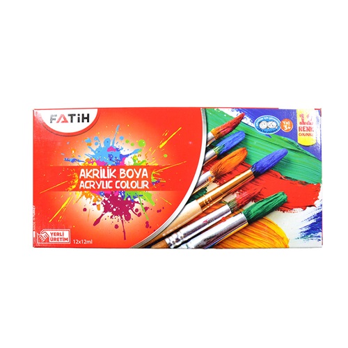 Fatih Akrilik Boya 12 ML 12 Renk
