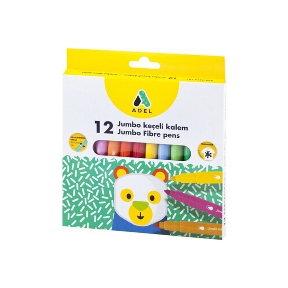 Adel 12 li Jumbo Keçeli Kalem