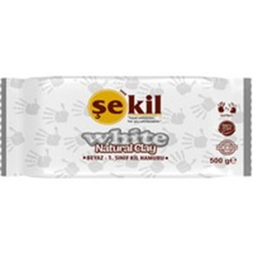Şekil Seramik Hamuru (500Gr) Beyaz