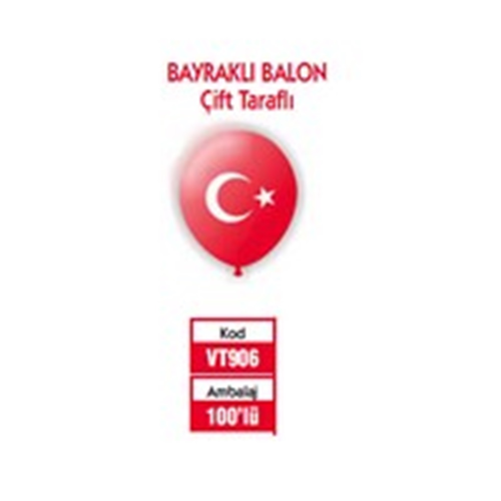 BAYRAK BASKILI ATOM BALON