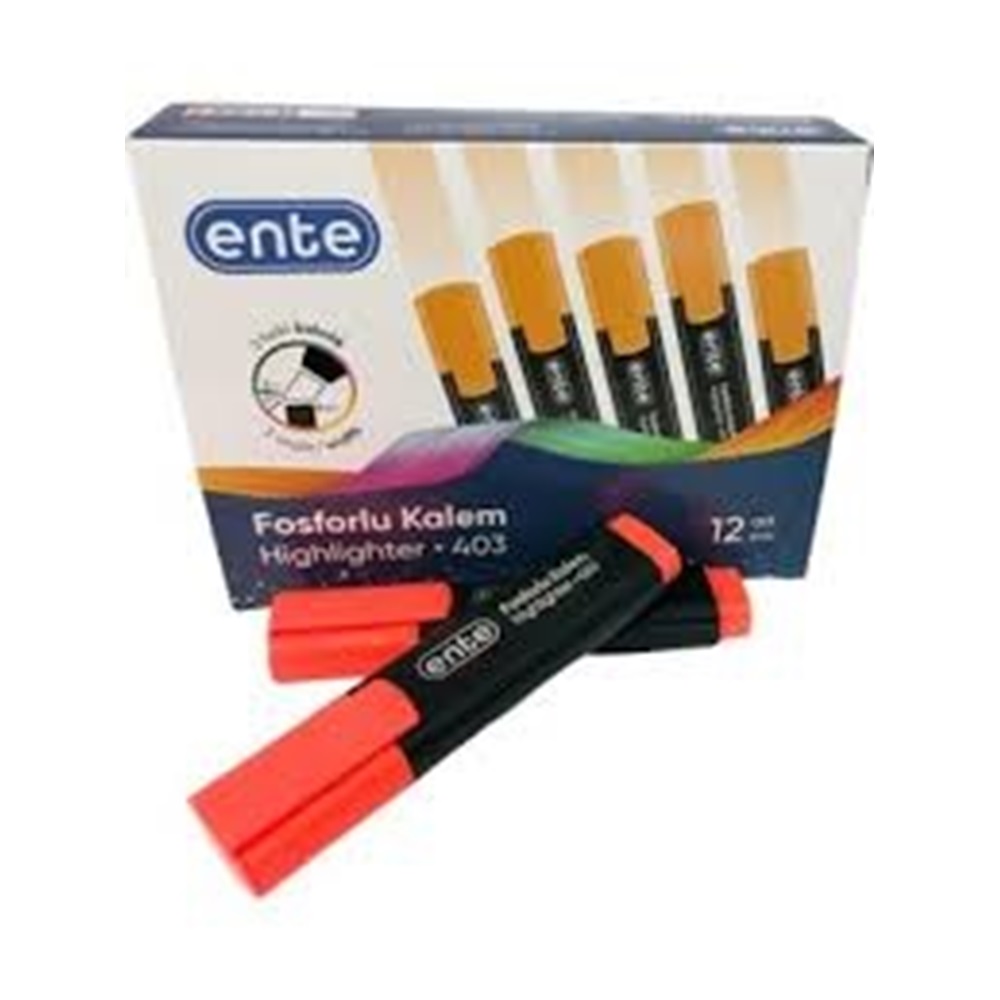 Ente Fosforlu Kalem Turuncu