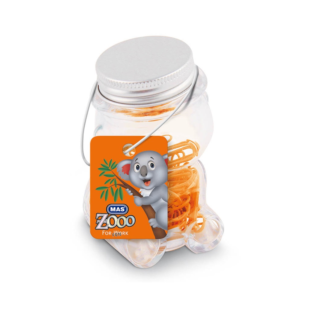 Mas Zoo Cam Kavanozda Plastik Kaplı Ataş (No: 2 Turuncu)