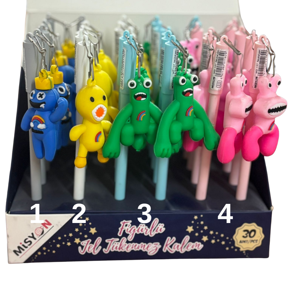 Misyon Figürlü Jel Tükenmez Kalem Rainbow Friends Karakterler
