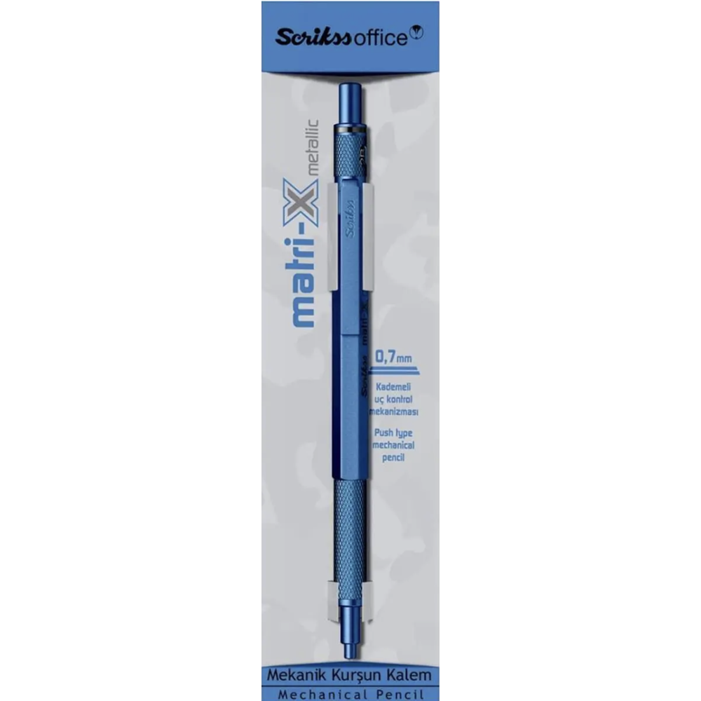 SCRIKSS MATRI-X VERSATIL 07MM METALIK MAVI SEFFAF AMB