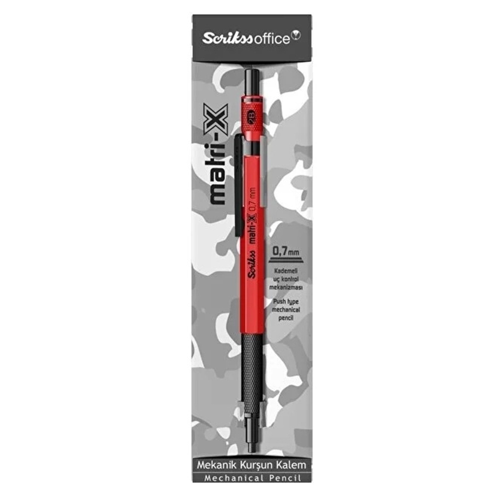 SCRIKSS MATRI-X VERSATIL 07MM SEFFAF AMB KIRMIZI