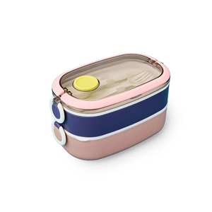 VAGONLİFE Paslanmaz Çelik Lunchbox 900 ml Çift Katlı VGN 6729 Pembe